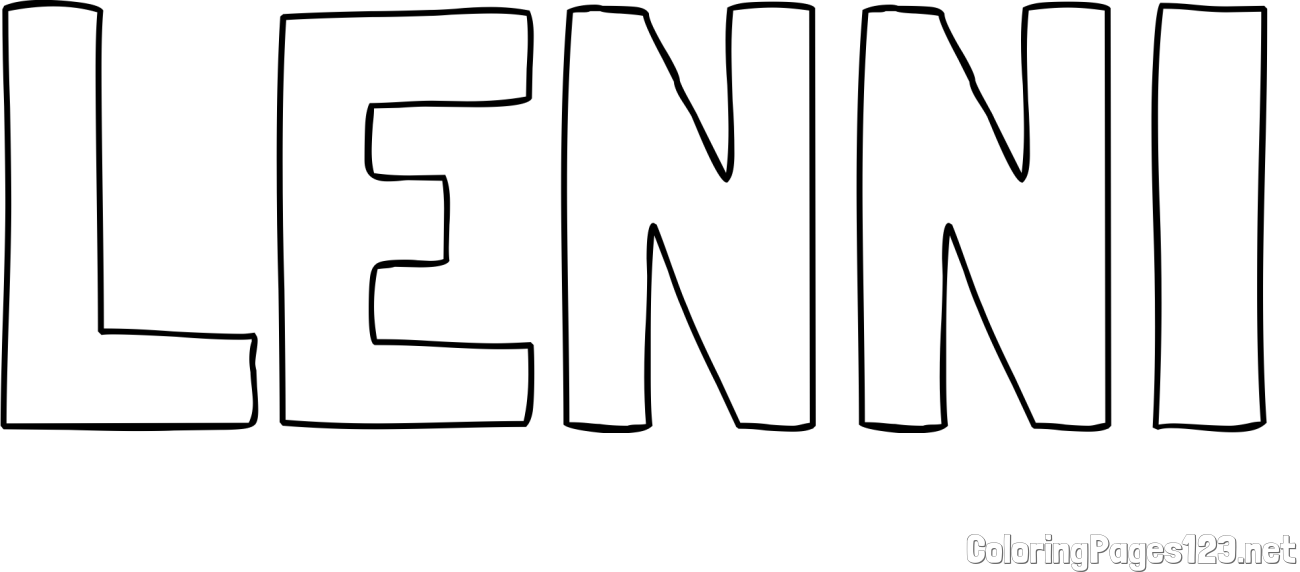 LENNI Coloring Page