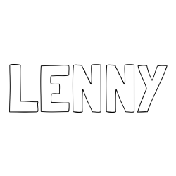Online Created Coloring Page - LENNY Coloring Page