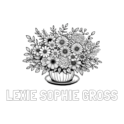 LEXIE SOPHIE GROSS Coloring Page alongside Beautiful Bouquet of Flowers Coloring Page