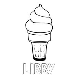 Online Created Coloring Page - LIBBY Coloring Page and Ice Cream Coloring Page