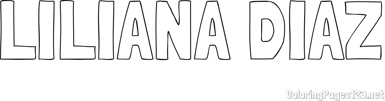 LILIANA DIAZ Coloring Page