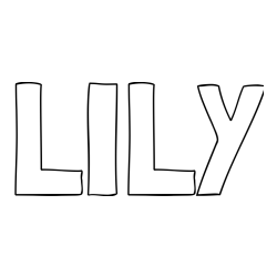 LILY Coloring Page