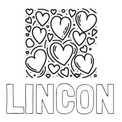 LINCON Coloring Page alongside Free Printable Coloring Page of Hearts