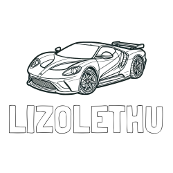 Online Created Coloring Page - LIZOLETHU Coloring Page and Coloring Page of a Fast Sport's Car