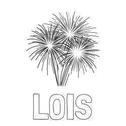 Online Created Coloring Page - LOIS Coloring Page and Beautiful Fireworks Coloring Page
