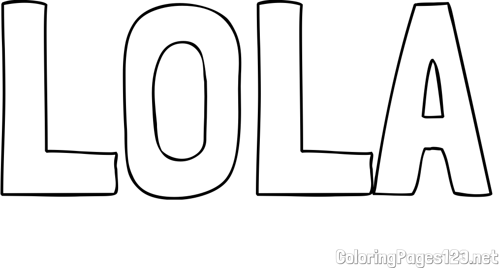 LOLA Coloring Page