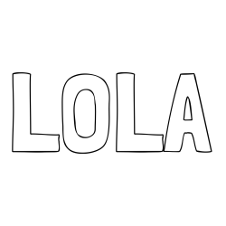 Online Created Coloring Page - LOLA Coloring Page