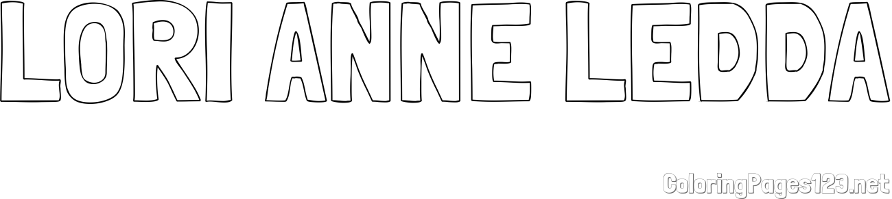 LORI ANNE LEDDA Coloring Page
