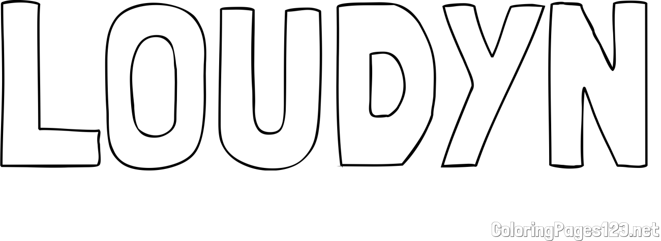 LOUDYN Coloring Page