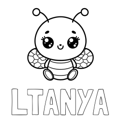 Online Created Coloring Page - LTANYA Coloring Page and Children's Coloring Page of a Cute Bee