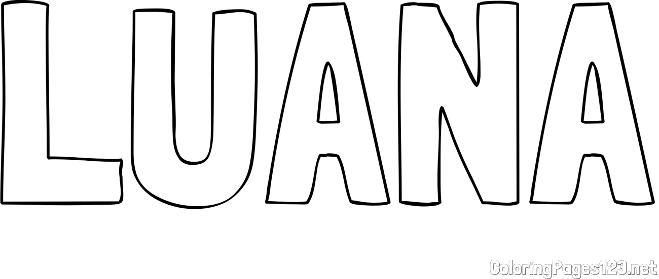 LUANA Coloring Page