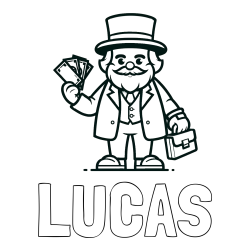 Online Created Coloring Page - LUCAS Coloring Page alongside Coloring Page of a Greedy Banker