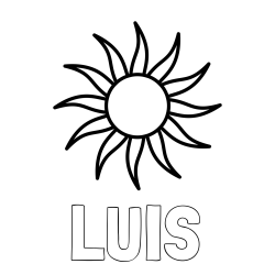 Online Created Coloring Page - LUIS Coloring Page and Simple Sun Coloring Page for Kids