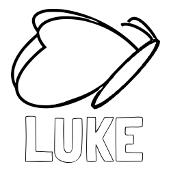 LUKE Coloring Page and Butterfly Coloring Page for Preschool