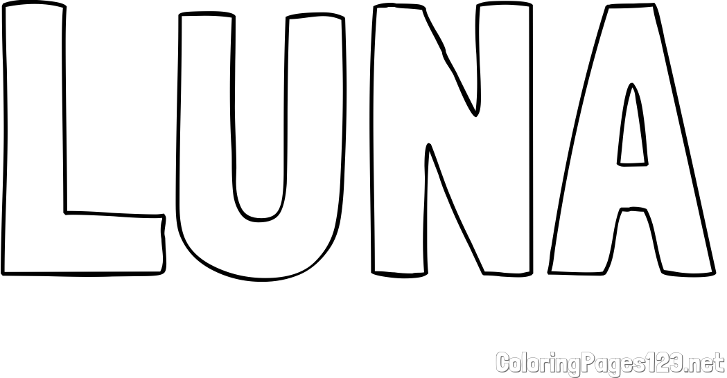 LUNA Coloring Page