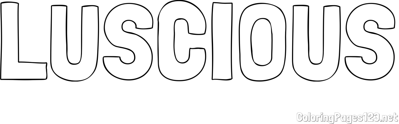 LUSCIOUS Coloring Page