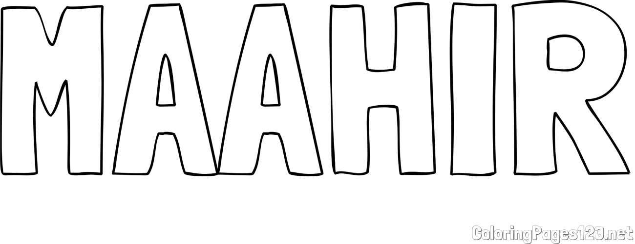 MAAHIR Coloring Page