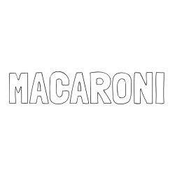 MACARONI Coloring Page