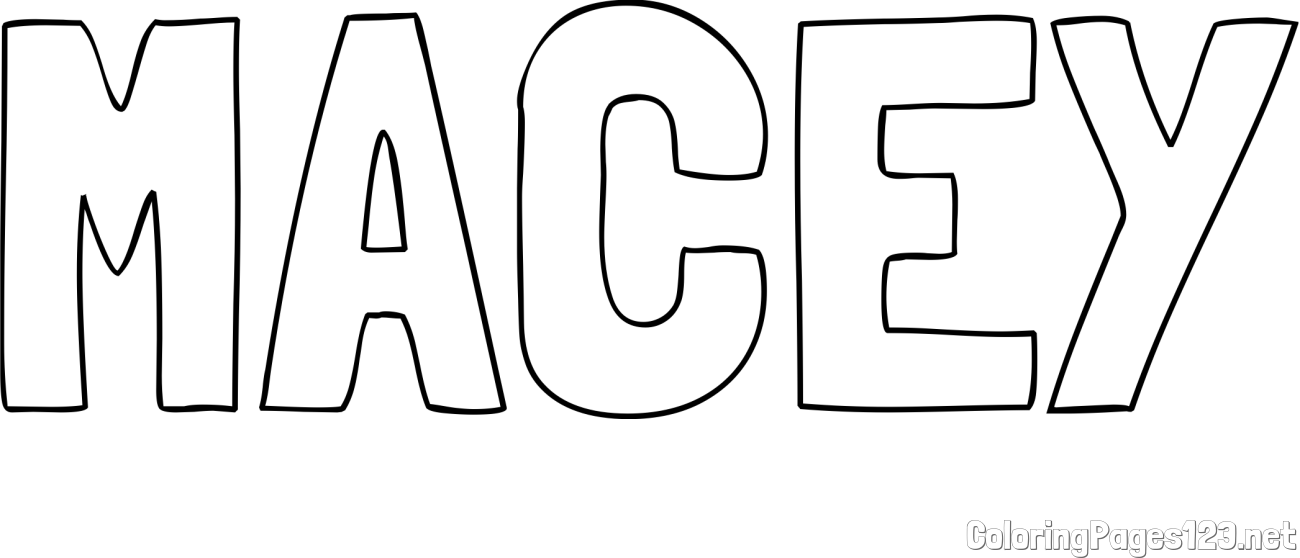 MACEY Coloring Page