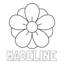 MADELINE Coloring Page alongside Flower Without Stem Coloring Page