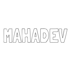 Online Created Coloring Page - MAHADEV Coloring Page