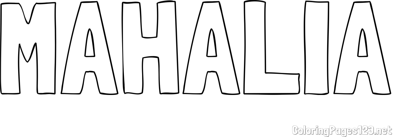 MAHALIA Coloring Page