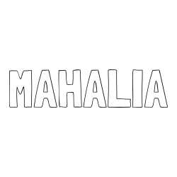 Online Created Coloring Page - MAHALIA Coloring Page