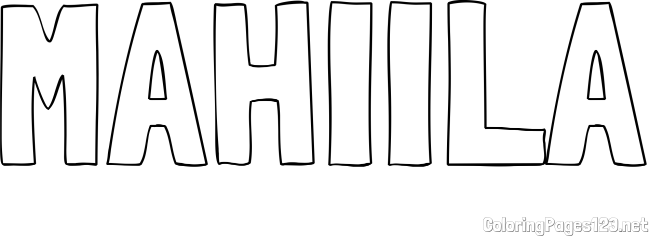MAHIILA Coloring Page