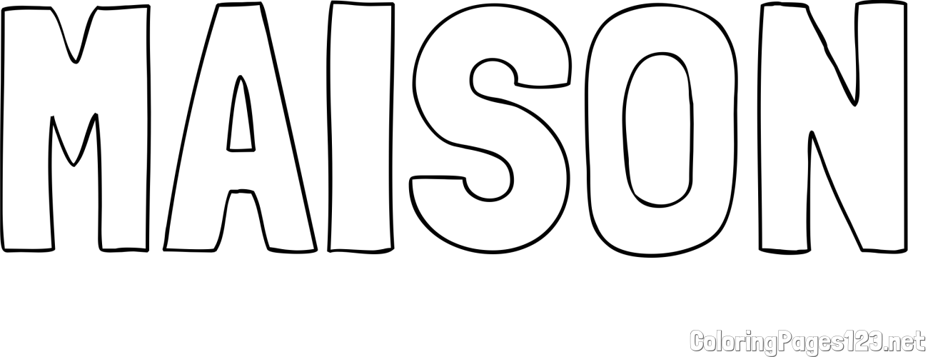 MAISON Coloring Page