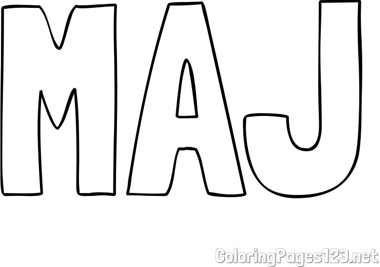 MAJ Coloring Page