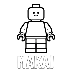 Online Created Coloring Page - MAKAI Coloring Page and Easy LEGO Character Coloring Page