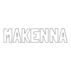 Online Created Coloring Page - MAKENNA Coloring Page