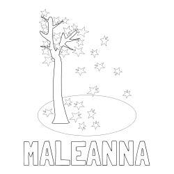 Online Created Coloring Page - MALEANNA Coloring Page and Autumn Tree Coloring Page for Kids