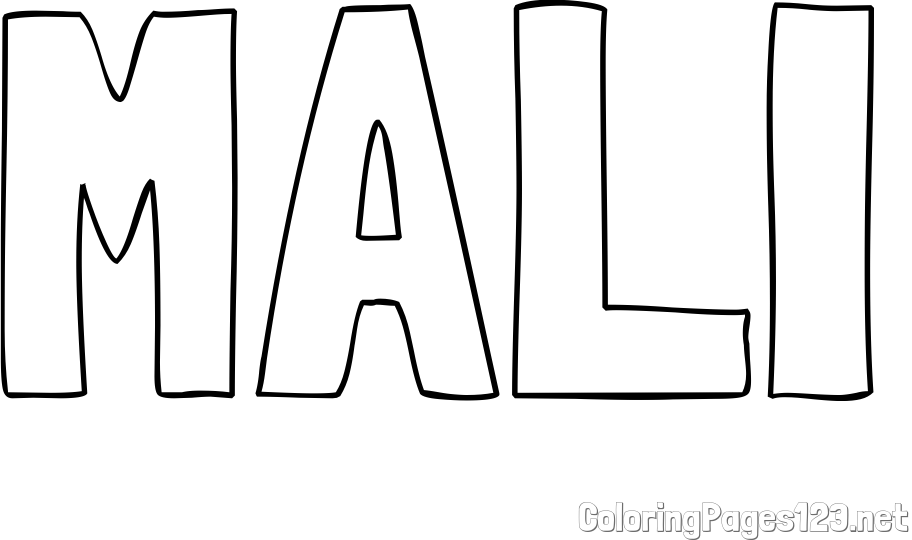 MALI Coloring Page