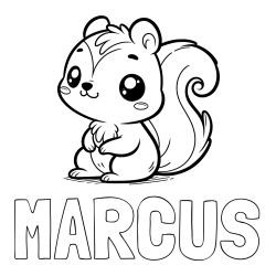 Online Created Coloring Page - MARCUS Coloring Page and Coloring Page of Cute Squirtle