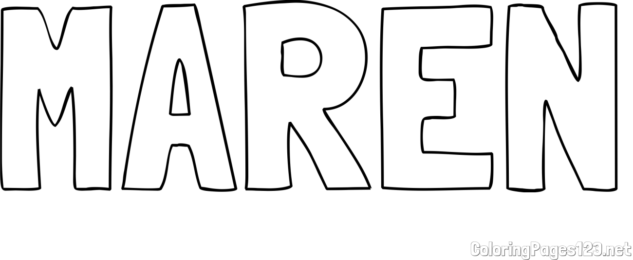 MAREN Coloring Page