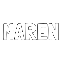 Online Created Coloring Page - MAREN Coloring Page