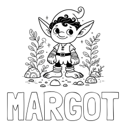 Online Created Coloring Page - MARGOT Coloring Page and Cute Goblin Coloring Page