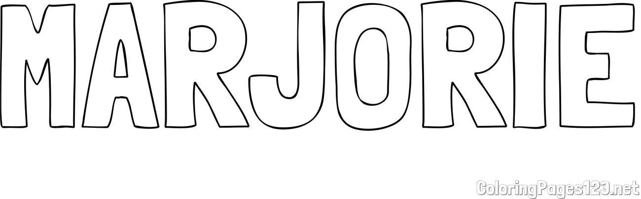 MARJORIE Coloring Page
