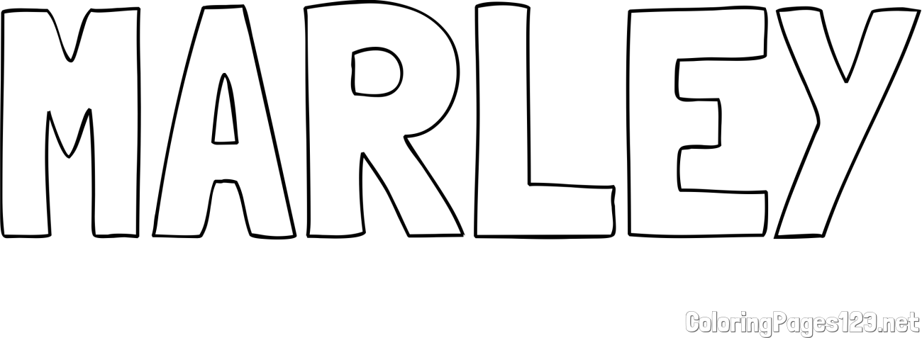 MARLEY Coloring Page