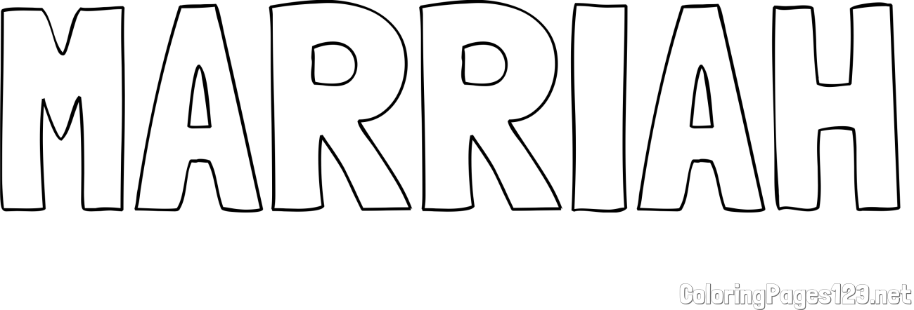 MARRIAH Coloring Page