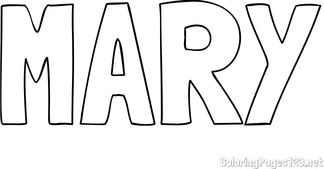 MARY Coloring Page