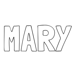 Online Created Coloring Page - MARY Coloring Page