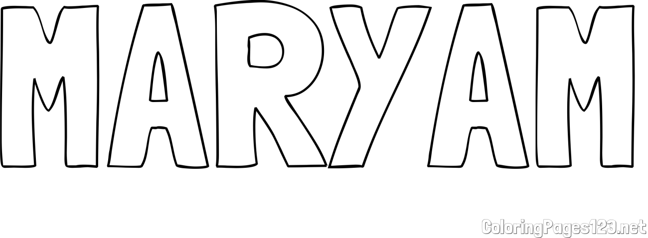 MARYAM Coloring Page