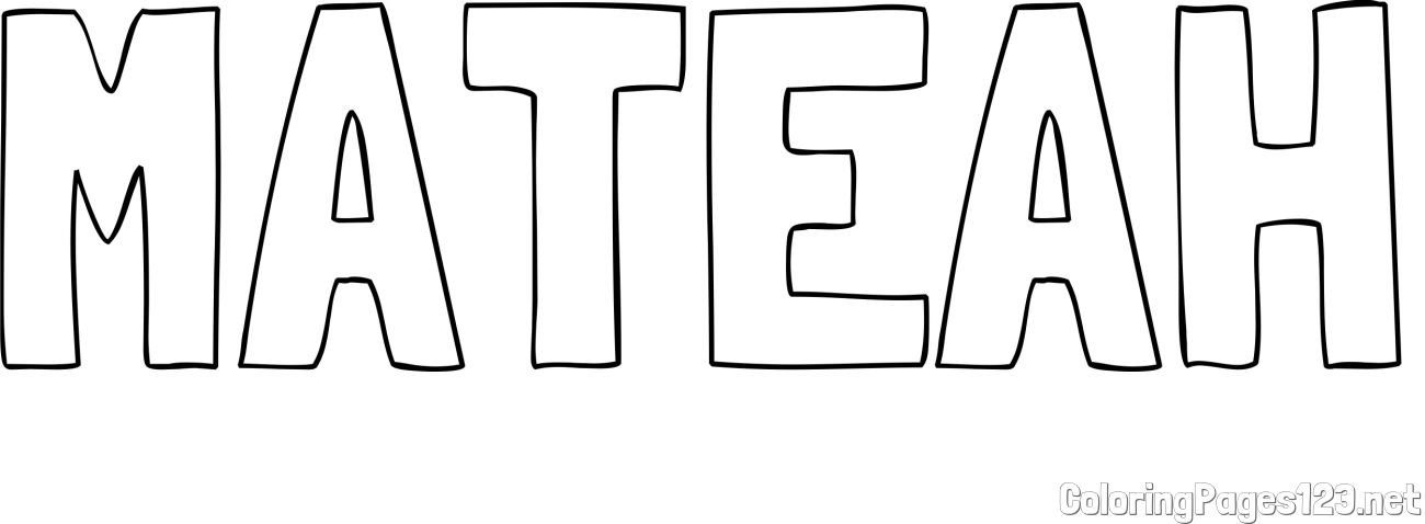 MATEAH Coloring Page