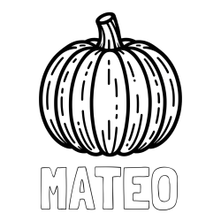 Online Created Coloring Page - MATEO Coloring Page and Easy Pumpkin Coloring