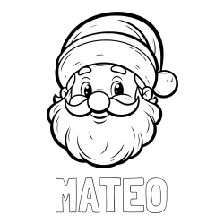 Online Created Coloring Page - MATEO Coloring Page and Easy Santa Claus Coloring Page