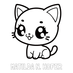 Online Created Coloring Page - MATILDA N. HOFER Coloring Page and Coloring Page of an Anime Cat