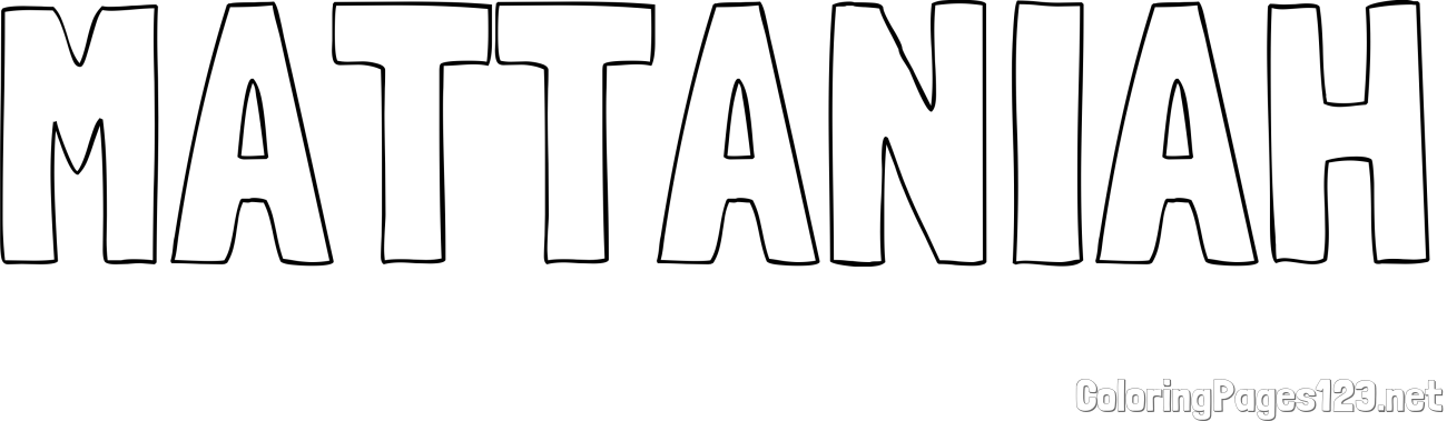 MATTANIAH Coloring Page