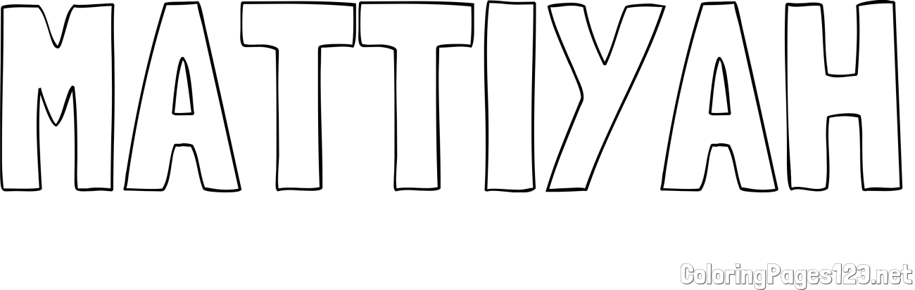 MATTIYAH Coloring Page